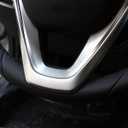ABS Car Interior Steering Wheel Frame Cover Trim Sticker for BMW 3, 5, 7, 6 Series GT X3 X5 X7 G01 G05 G07 G20 G30 G11 Luxury 2019-2020 (Chrome, Style A)
