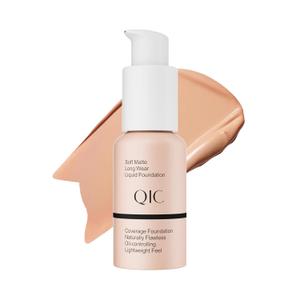 2 x Liquid Foundation Makeup, Full Coverage Foundation + Matte Foundation Face Makeup for Evens Skin Tone Cruelty-Free Natural Finish 1 Fl Oz (Warm peach)
