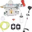 munirater Carburetor Carb Replacement for Troy Bilt TB35EC TB2044XP TB2040XP String Trimmer Remington RM430 Murray M2560 MS2550 MS2560 MS9900 Zama C1U-P27 Leaf Blower 753-06288