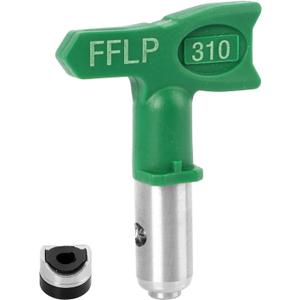 310 Fine Finish Low Pressure Airless Spray Tip, Pattern Size 6 in to 8 in, Thread Size 7/8 in for Airless Paint Spray Guns Green (Green)