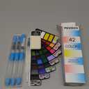 MEEDEN Travel Watercolor Paint Set: Portable 42 Assorted Water Colors Paint Kit with 4 Brushes (1 Count (Pack of 1))