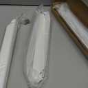 Shozafia 5 Pack White Finger Pulls for Cabinets, Streamlined Long Concealed Handle for Home Kitchen Door Drawer Cabinet, Mount Finger Edge Tab Pull Aluminum (White, 300mm/11.81" Overall Length)