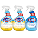 Clorox Disinfecting All-Purpose Cleaner 32 Oz and Disinfecting Bathroom Cleaner, Household Essentials, 30 Oz, Pack of 3