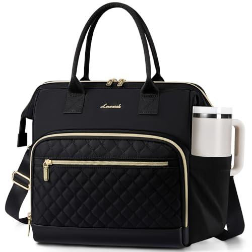 LOVEVOOK Lunch Bag Women, Insulated Adult Lunch Box for Women Work, Wide Opening Leakproof Cooler Tote Bag for Office Campus Picnic Beach with Shoulder Strap, Loncheras Para Mujer with Cup Holder