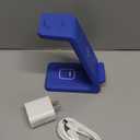 3 in 1 Wireless Charging Station, 2025 Upgraded Fast Desk Charger Station for iPhone 17 16 15 14 13 12 Pro Max Plus, Charger Stand for Apple Watch 10 9 8 7 6 5 4 3 2 SE, Airpods 4 3 2 Pro(Blue)