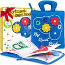 deMoca Busy Book for Toddlers 1-3 - Airplane Toys for Toddlers 1-3, My Quiet Book Montessori Toys for 1 Year Old with Kids Plane Activities, Activity Busy Board, for Boys & Girls