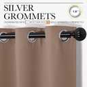 NICETOWN Window Treatment Thermal Insulated Solid Grommet Blackout Curtains/Drapes for Bedroom (1 Pair, 42 by 84 Inch, Cappuccino)