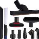10-PCS Vacuum Attachment Kit for 1.25 (32mm) Hose Universal Floor Brush, Dusting Tool, Crevice Nozzle & Adapters for Shop-Vac, Home, Car & Garage Cleaning