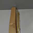 ENJOYBASICS No Drill Curtain Rods for Window 28 to 47 Inches, 5/8 Inch Diameter Renter Friendly Drapery Rod with Adhesive Brackets without Drilling, Adjustable from 27 to 52 Inches, Gold