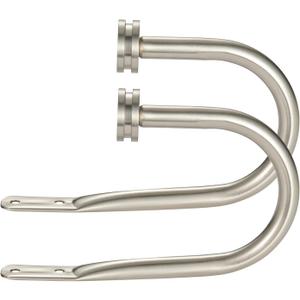 Curtain Holders, 2 Pack Matte Nickel Decorative Curtain Holdbacks for Wall Curtain Drapery