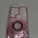 Changjia for Samsung Galaxy S26 Ultra Magnetic Glitter Case with Ring Stand,[Compatible with Magsafe] Bling Sparkly Diamonds with Camera Protector &Kickstand Women Girls Case for Galaxy S26 Ultra,Pink