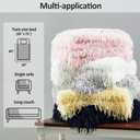 DREAMNINE Decorative Oversized 850GSM Plush Fluffy Feather Faux Fur Throw Blanket 60" x 71",Soft Long Shaggy Fuzzy Blankets, Double Sided Warm Elegant Furry Blanket for Valentine Gift, Twin Size, Pink