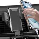 Car Phone Holder, Rotatable Vehicle Air Vent Cellphone Mount Clip, Shockproof Automotive Interior Hands Free Clamp Phone Cradle Accessories, Universal for Most Smartphone (Carbon Fiber Black)