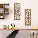 2 x Zzbakress 2 Pcs Mid Century Modern Wall Decor Wooden Abstract Geometric Art for Home Living Room Bedroom (Style X)