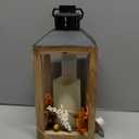 Holiday Home LED Lantern With Floral Trim