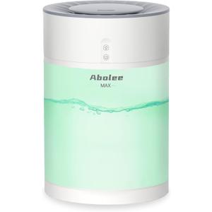 Abolee Humidifiers for Bedroom 4.5L Cool Mist with Essential Oil Diffuser, Humidifier Large Room, 24dB Quiet Air Humificador fit Baby Nursery & Plants, 360 Adjustable, Easy Fill & Cleaning (White)