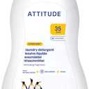 ATTITUDE Liquid Laundry Detergent, EWG Verified, HE Compatible, Plant-Based & Vegan, Natural Laundry Soap, Citrus Zest Scent, 35 Loads, 35.5 Fl Oz