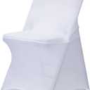 Babenest Stretch Spandex Folding Chair Covers for Wedding, 100PCS White