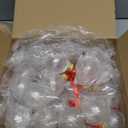 Patelai 48 Pcs Christmas Clear Plastic Fillable Ornaments for Tree Xmas Drink Balls Plastic DIY Hanging Pendant Ball for Crafts Home Wedding Party Decor (Round, 50 ml)