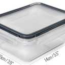 Plastic Food Storage Containers with Lids (2 Containers & 2 Lids) - Leakproof, BPA-Free, Meal Prep Containers, Reusable Lunch Storage Set for Kitchen Organization (2 Pack)