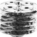 Tabakh Stainless Steel 6-Rack Idli Stand, Large, Silver