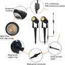 SUNTHIN Outdoor Landscape Lighting, 4 Pack Outdoor Spot Lights with Transformer for Yard, Plant, Lawn, Tree, Flags, House, Garden, Fence Use, IP65 Waterproof & Connectable