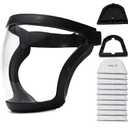 Full Face Shield for Adults Women Men1 pack), Full Face Super Protective Shields, Adjustable reusable high-definition plastic face shield with Super Lightweight, High-Definition, Anti-Fog (White)