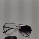 High Key Aviator Sunglasses by Quay (Black/Fade)