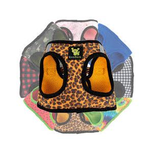 EcoBark Step in Dog Harness  EcoFriendly Teacup Dog Harnesses for XXS, XS, and Small Dogs  Reflective and Adjustable Mini Body Halter Vest Tiny Soft Mesh Harness Under 5 lbs (Leopard, XXXS)