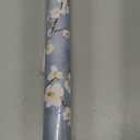 Fvlow Blue Blossoming Branches Floral Wallpaper Peel and Stick 17.4" x 118" boho treetops Contact Paper White Flowers Wallpaper Removable Self Adhesive Covering for Bedroom Cabinet Bathroom Home Decor