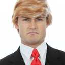ALLAURA Iconic Blonde Comb-Over Wig  Funny Costume Hairpiece for Adults  Realistic Halloween & Party Wig for Men & Women  Ideal for Costumes, Cosplay, Events, and Skits