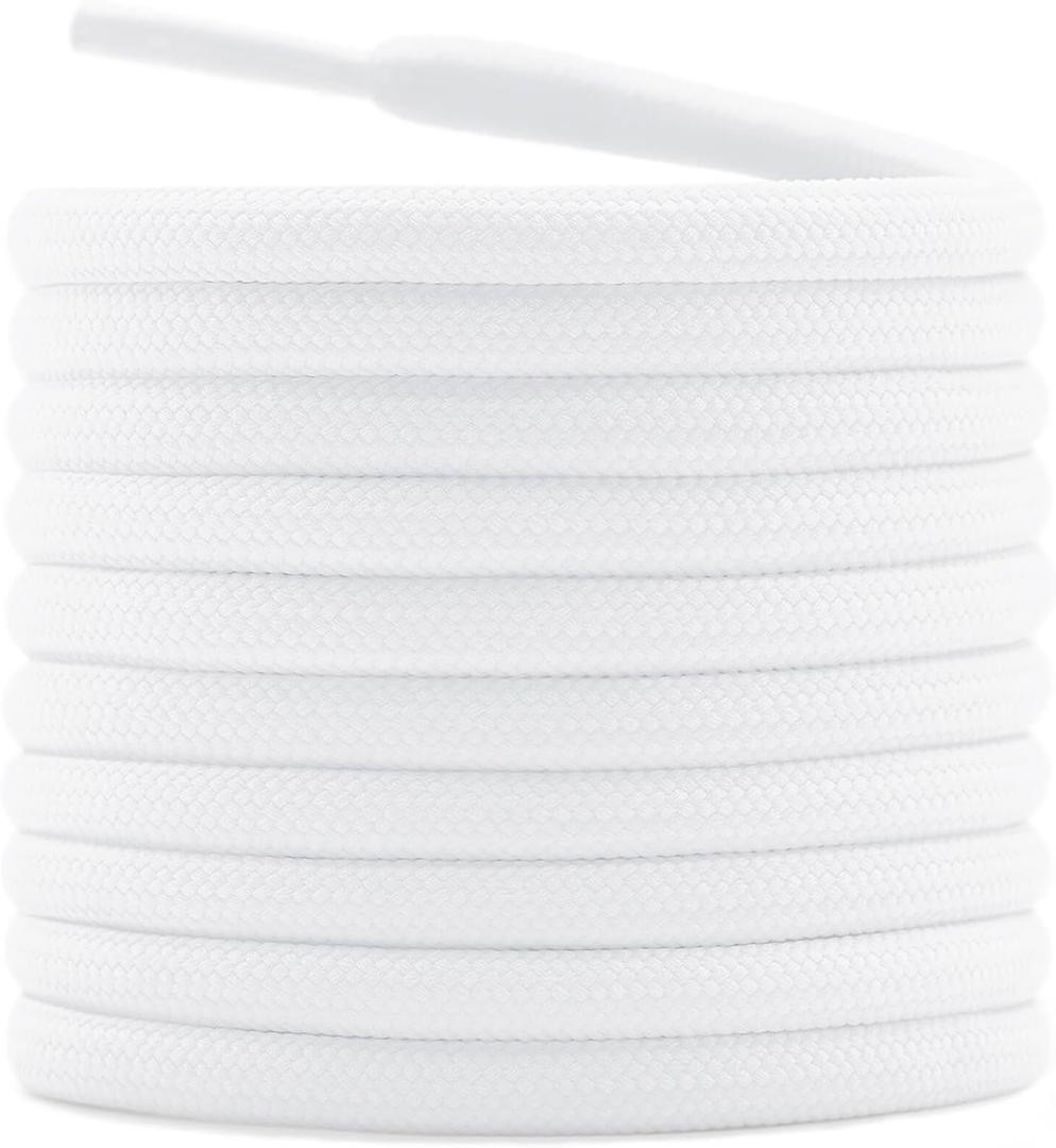 DELELE Hiking Shoe Laces for Boots, 2 Pair Round Boot Laces Heavy Duty, Work Shoelaces Strings
