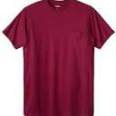 KingSize Men's Big & Tall Shrink-Less Lightweight Pocket Crewneck T-Shirt, size L