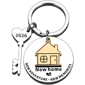 House Warming Gifts House Key Chain New Home Gifts 2026 Closing Gift for Home Buyers First Time Homes Buyer Housewarming First Apartment Gift for Homeowner Women Men Couple Moving in Welcome HOME GIFT