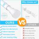 Tension Curtain Rod 30 to 64 Inch White Curtain Rod Adjustable Expandable Spring Tension Curtain Rod No Drilling 7/8" Spring Loaded Curtain Rods for Windows Bedroom Closet Doorway Door