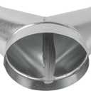 6" Inch 3 Way Metal Duct Splitter. 45 Degree 3 Way Y Shape Connector. Connect Multiple Machines - Dryer and Extractor Hood or Dryer and Dryer in one ducting.