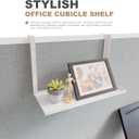 Office Cubicle Shelf - 13.8'' x 5.9'' Storage Organizer Floating Corner Rack Hanging Shelf Height Adjustable Home Office Essentials for Planter Statue Decor Photo Frame