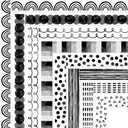 Whaline 82Ft Black White Bulletin Board Borders Rainbow Dot Pattern Adhesive Trim Border for Classroom Office Party Decoration