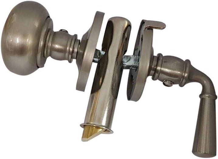 QCAA Solid Brass Storm Door Latch, Satin Nickel, Made in Taiwan, 1 Pack