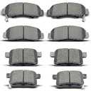 DYZJKWJW D1451 D1506 8PCS Front & Rear Ceramic Brake Pads Set Compatible with 2008-2012 Honda Accord EX & EX-L, 2009-2014 Acura Tsx