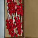 8 Pcs Valentines Heart Picks 15.8 Inch Red Heart Velvet Picks Valentine's Day Stems Decor for Valentine Tree Wedding Wreath Vase fillers Centerpiece Home Decoration