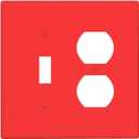 Red 2 Gang Single Toggle/Double Duplex Combo Outlet Light Switch Cover Electric Decorative Combination Device Switch Face Wall Plate