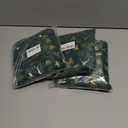 3 x Fur Table Runner,Table Runners 14x72 Inches,Snow Table Runner,Green and Gold Print Decorations for Party Birthday Friends Giving Wedding Dining Table (Green)