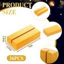 Colingmill 36 Pcs Golden Wooden Table Number Stands Weeding Table Name Holder Place Card Holders Office Birthday Party Events Decoration Tag Photo Menu Clips Banquet Restaurant (Short Size)