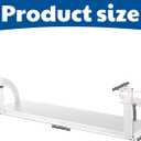 Tandefio Office Cubicle Shelf 24'' Hanging Cubicle Storage Organizer File Hanging Shelf Accessories Storage Organizer Bookshelf with Hooks for Home Desk (White)