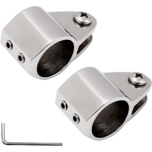SHENGHUISS Bimini Top Jaw Slide Marine Stainless Steel 316 Heavy Duty Boat Bimini Canopy Fitting Hardware Tube with L Shape Hex Key/pin (B-7/8 inch 2 Pack)