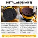 Sander Pad Replacement for Dewalt, 2 Pack 5" 8 Hole Hook and Loop Orbital Sander Pad Compatible with DeWalt DWE6421 6421K DWE6423 6423K DCW210B Random Orbital Sanders (4 Screw Holes)