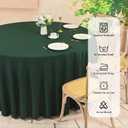 10 Pack Hunter Green Round Tablecloths - 120 Inch, Polyester Table Cover for Round Table, Stain and Wrinkle Resistant Washable Fabric Tableloth, Polyester Tablecloth for Wedding Banquet Parties