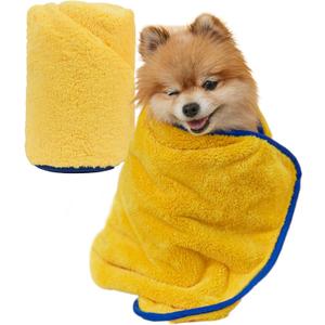 PETHROOM Ultra Absorbent Pet Towel | Quick-Drying, Soft Microfiber Dog & Cat Bath Towel | Lightweight, Durable, Fast Water-Soaking | Ideal for All Breeds (Medium) 15.7" x 31.5"