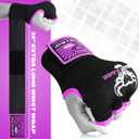BEAST RAGE Inner Gloves with Hand Wraps Quick Wrap Long 36" Wrist Support MMA Muay Thai Bandages Punching Martial Arts Training Men Women Kickboxing Bandages Under Bag Gloves